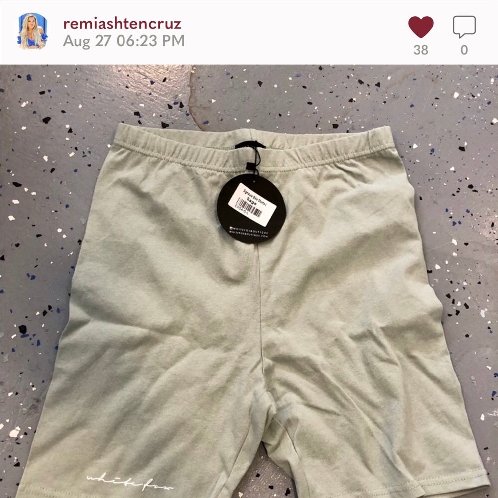 White Fox Biker Shorts